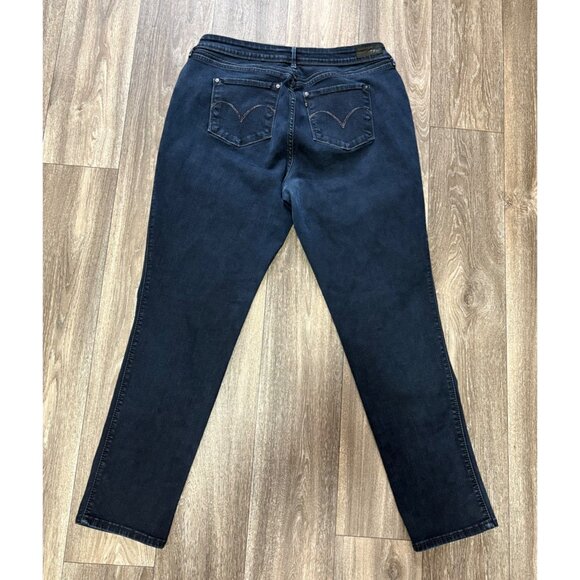 LEVI'S MID RISE SKINNY WOMENS PLUS SIZE 16W DENIM DARK WASH BLUE JEANS STRETCH - Picture 4 of 10